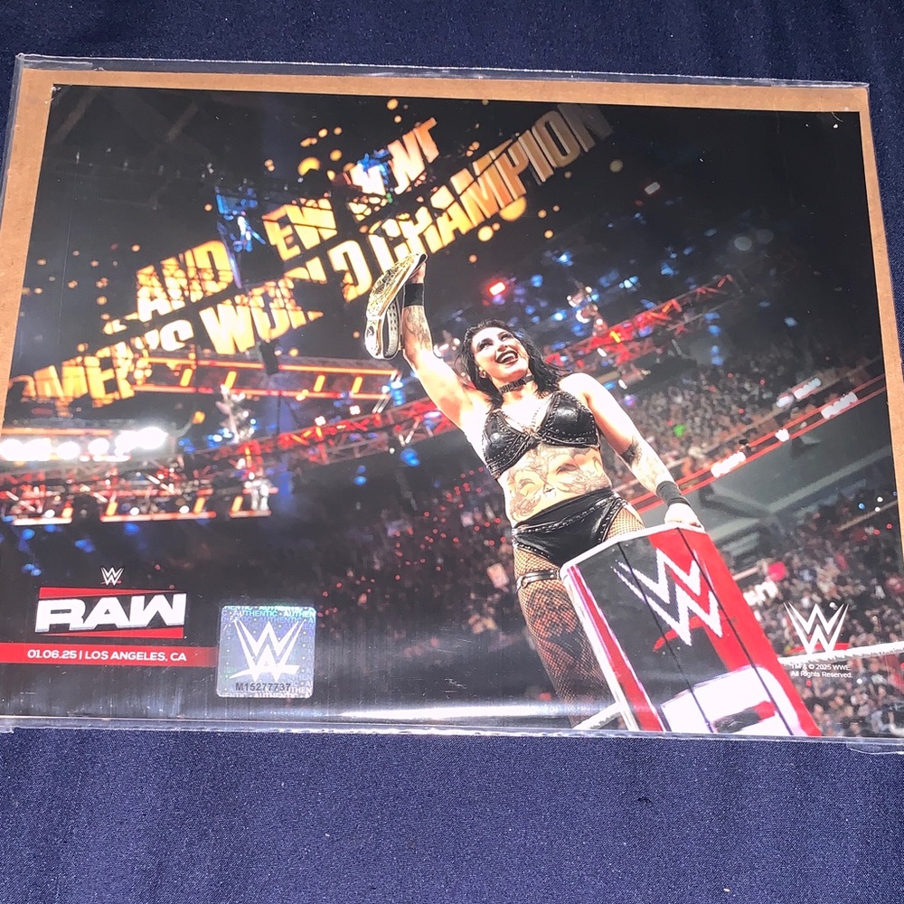 WWE RAW (Rhea Ripley ) Victory Celebration Poster - Black and Gold